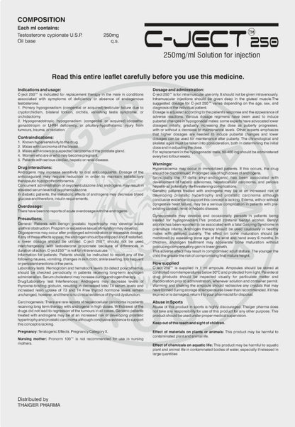 C-JECT 250

TESTOSTERONE CYPIONATE 250 MG