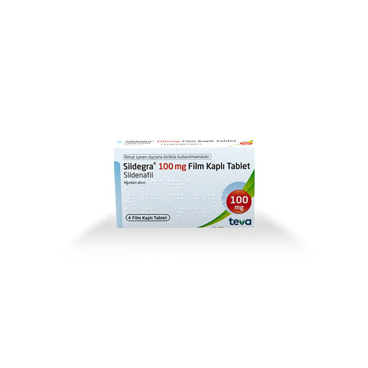 Sildegra -Sildenafil -100 MG / pill -4 Tablets Blisters Box
