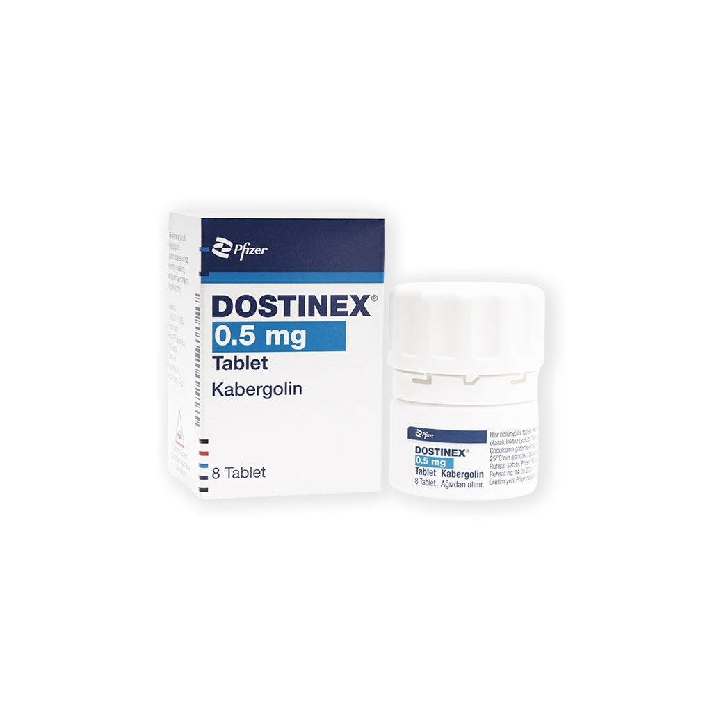 DOSTINEX -cabergoline -0.5 MG / pill -8 Tablets Bottle