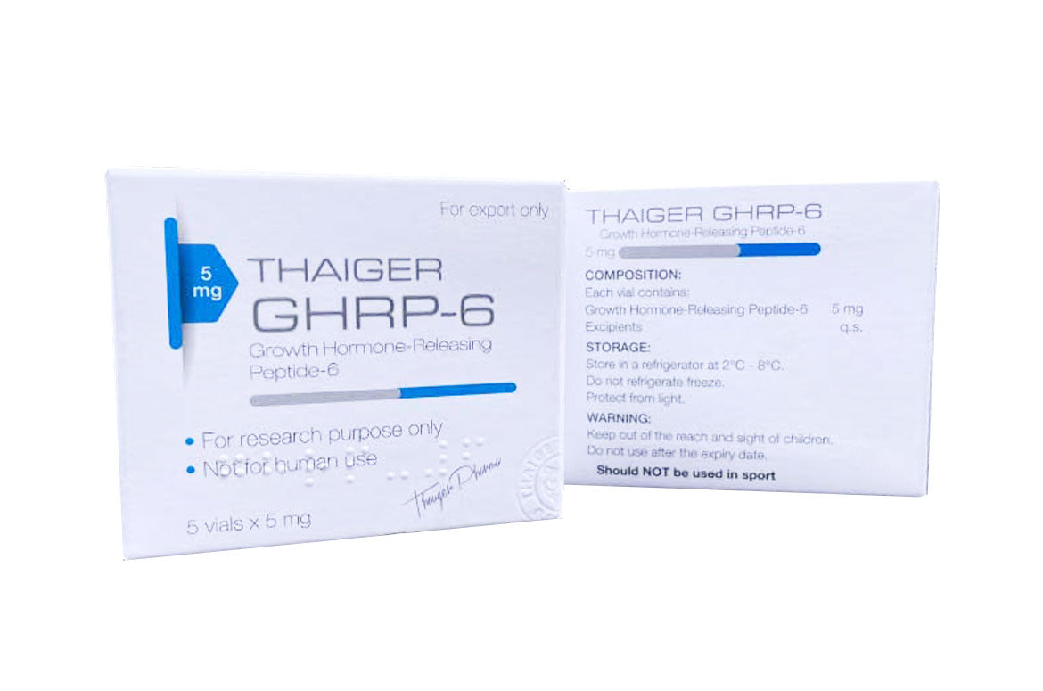 GHRP-6
Growth Hormone-Releasing Peptide-6 5mg x 5 vials